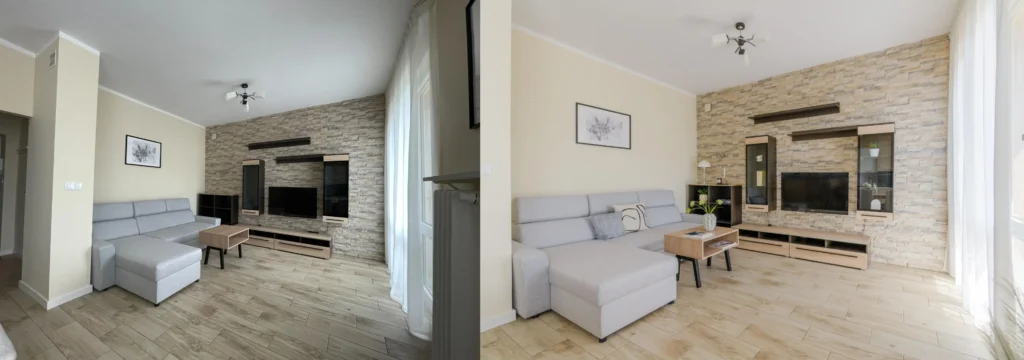 home staging salon przed i po